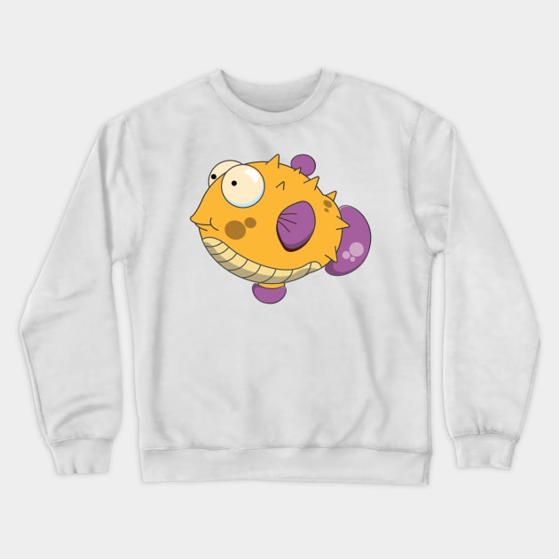 Cute Puffer fish Crewneck Sweatshirt by nickemporium1